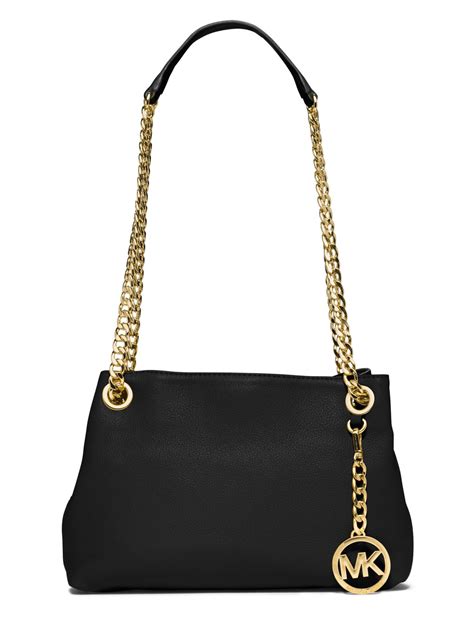 michael kors jet set chain shoulder to genuine leather|michael kors crossbody purse.